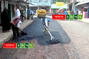 ১৬ লাখ টাকা ব্যয়ে সংস্কারকৃত সড়কে নেই পানি নিষ্কাশন ব্যবস্থা