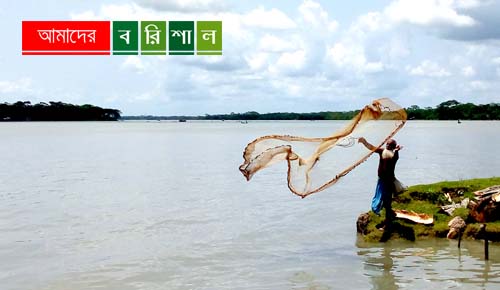 জাল ফেলে মাছ ধরা