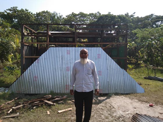 ভোলার দৌলতখানে জমি দখল করে জোরপূর্বক বসতঘর নির্মাণের অভিযোগ