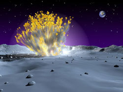 moon-impact চাঁদে বিস্ফোরণ