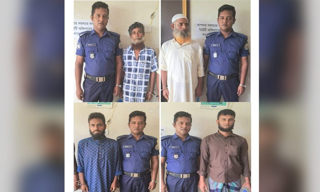 বাউফলে হত্যা মামলাসহ বিভিন্ন মামলার ৪ আসামী গ্রেপ্তার