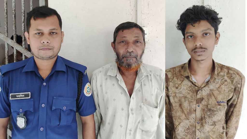 বিদেশে পাঠানোর নামে ৩২ লাখ টাকা নিয়ে প্রতারণা,আগৈলঝাড়ায় বাবা-ছেলে গ্রেপ্তার