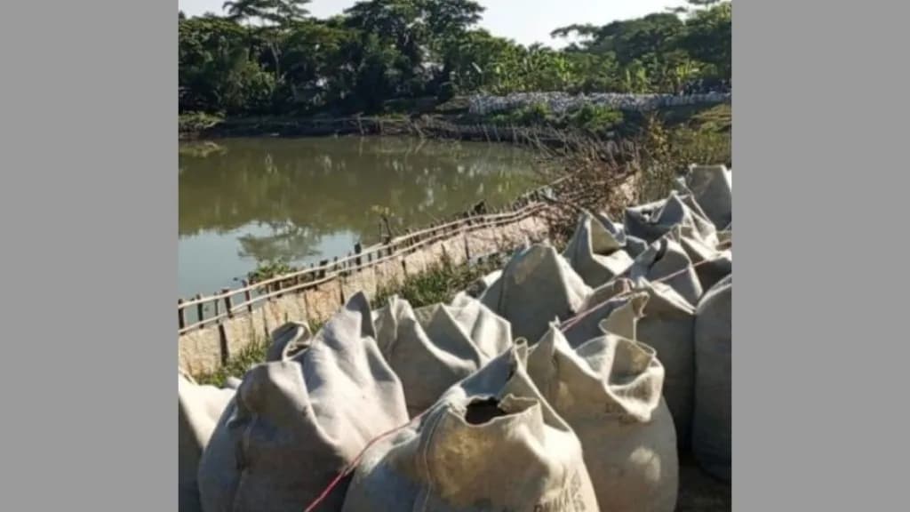 আমতলীতে বন্যা নিয়ন্ত্রণ বাঁধ নির্মাণে ব্যাপক অনিয়মের অভিযোগ! আমতলীতে বন্যা নিয়ন্ত্রণ বাঁধ নির্মাণে ব্যাপক অনিয়মের অভিযোগ!