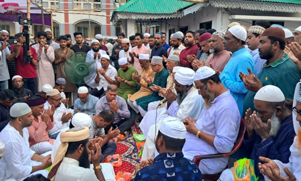 ভোলায় তোফায়েল আহমেদের মাগফিরাত কামনায় দোয়া মাহফিল