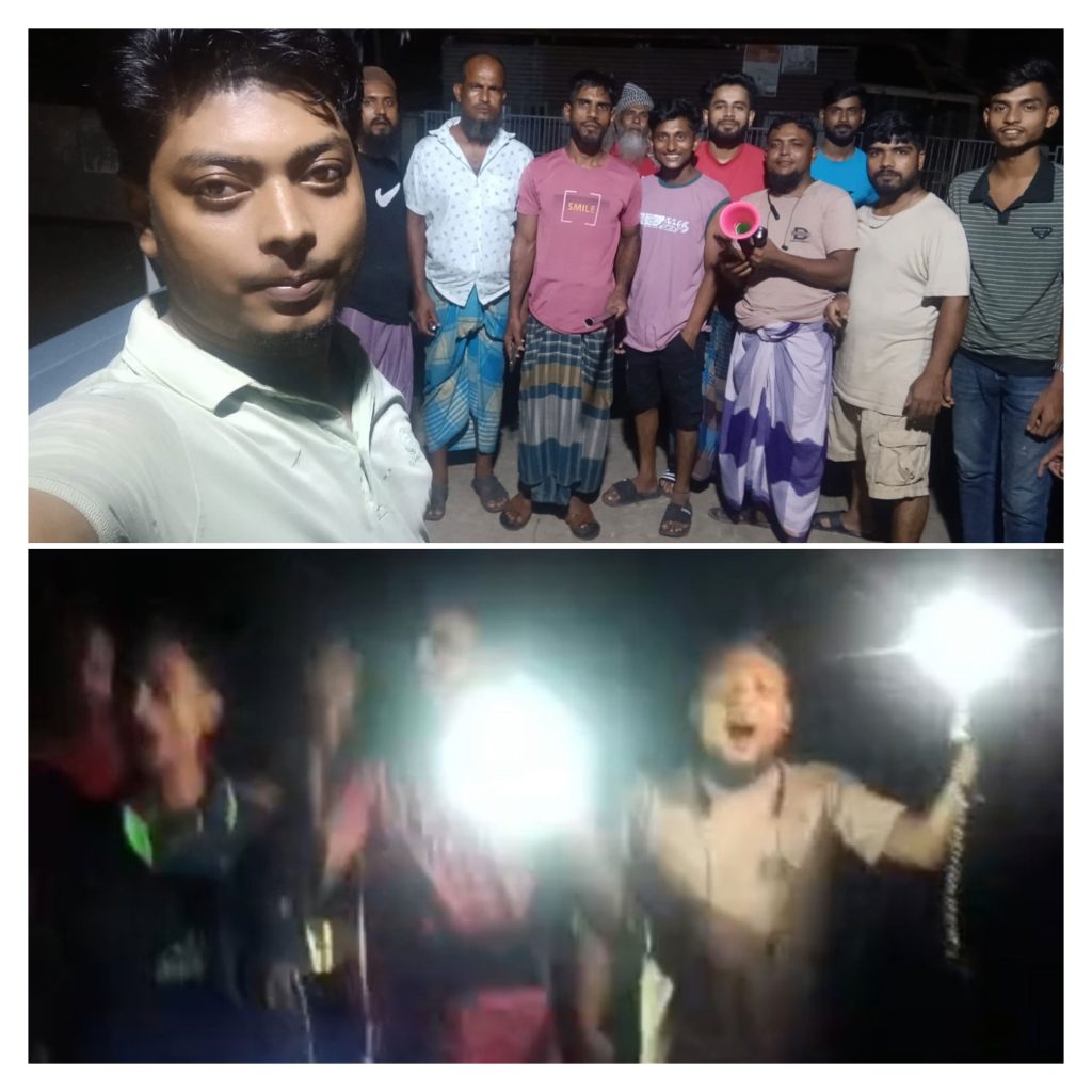 নেছারাবাদে চোর-ডাকাতের আতঙ্কে গ্রামে রাত জেগে পাহারা