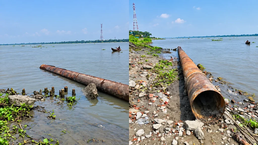 বেকুটিয়া সেতুর নিচে সরকারি পাইপ চুরি, বিএনপি নেতাসহ আটক ৯